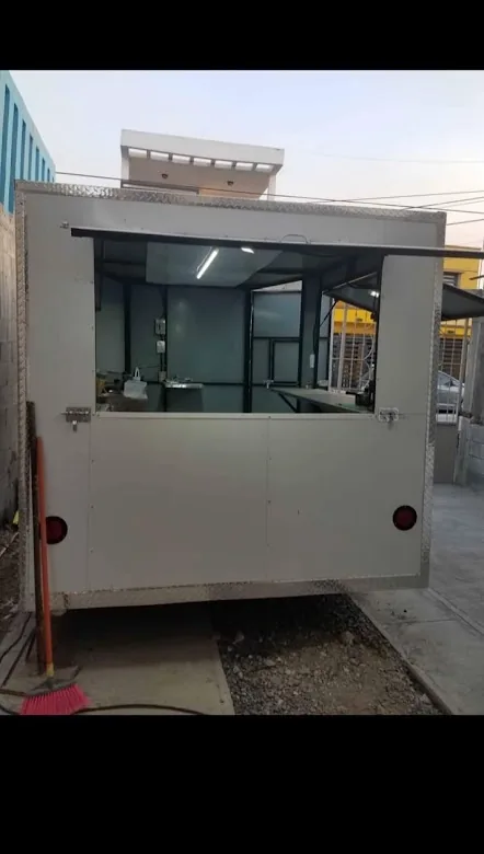 Rear view with the serving window open